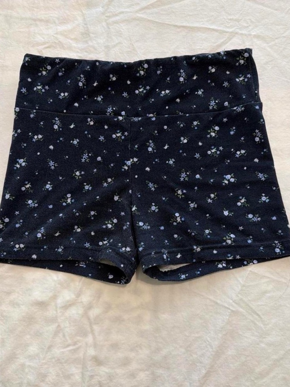 No Boundaries Navy Floral Bike Shorts
